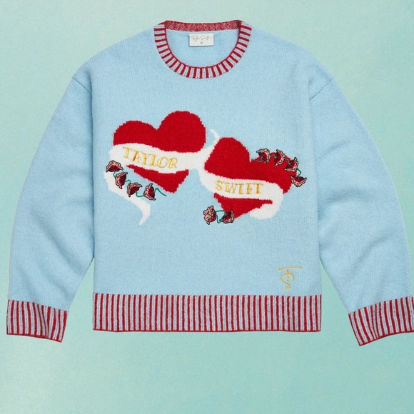 Taylor Swift TAYLOR SWIFT ALBUM HEART SWEATER (M) - Picture 2 of 7